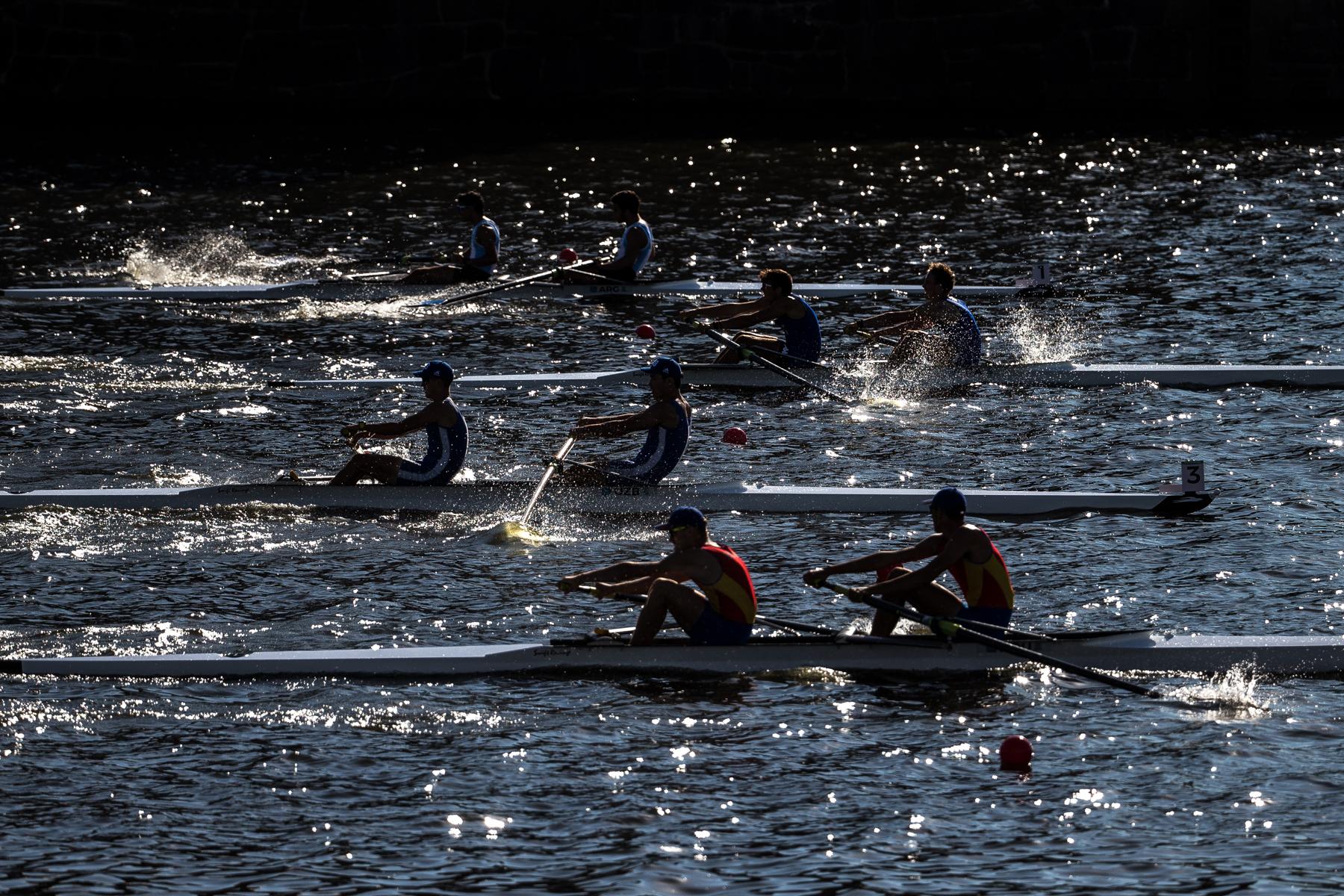 Athletes rowing at the 2018 Youth Olympic Games
