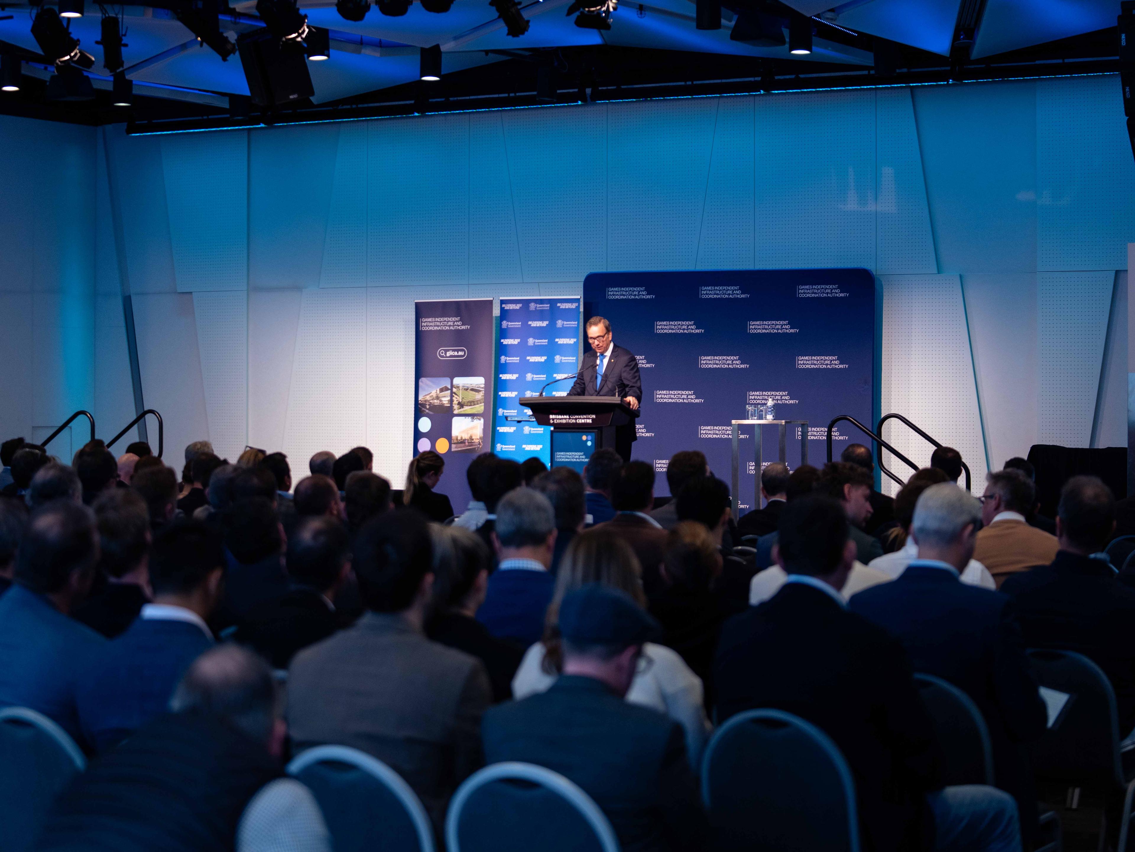 GIICA Chairman Stephen Conry AM presenting at the GIICA Industry Briefing, 1 August 2025